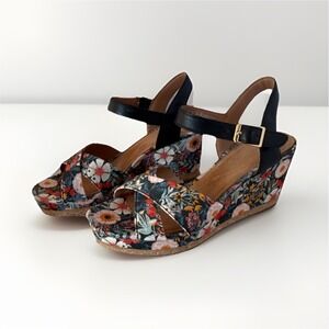 Clarks Artisan x Jane Floral Wedges Chicly Floral Women's US 10 EU 41.5 UK 7.5
